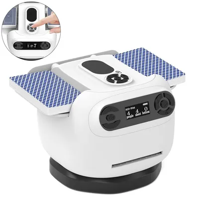 Produktbild von Kartenmischgerät, Automatischer 2-in-1-Kartenmischer und -geber mit 360°-Rundumverteilung, Leise, über 10 Stunden Akkulaufzeit, tragbar für 8 Spieler