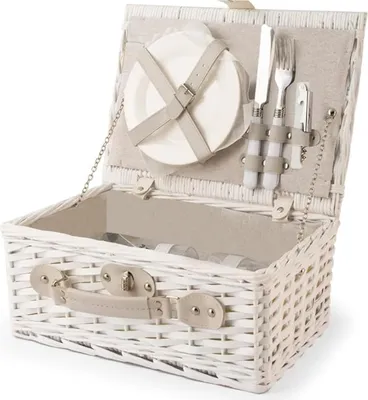 Obrázek produktu pro Piknikový koš H&H bílý cm36x26xh16