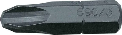 Obrázok produktu pre GEDORE 690 3 S-010 Skrutkovací bit 1/4", výhodné balenie 10 kusov, krížová drážka PH 3, 6541590