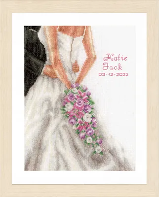 Produktbild von Vervaco Kreuzstich Set "Hochzeitspaar", Zählmuster, 23x29cm