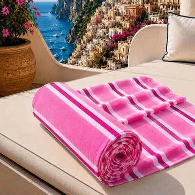 Obrázek produktu pro PETTI Artigiani Italiani - Plážová osuška XXL z mikrovlákna, rozměry 90x180 cm, velká a s jemným vzorem