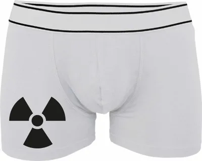 Produktbild von Boxershorts - Mann - Boxer-0033-man-white-v-L - weiß - L - vorn - X-RAY - Radioaktiv - lustiges Motiv - Spruch - Unterwäsche - Unterhose - Freizeit - lustig