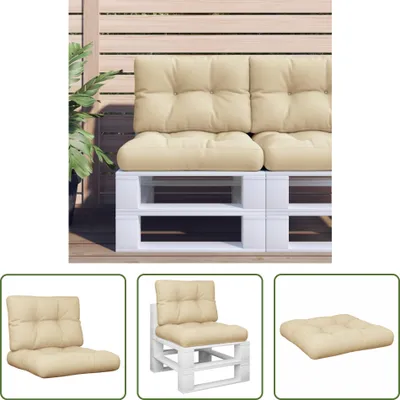 Produktbild von The Living Store Palettenkissen 2-tlg. Beige Stoff