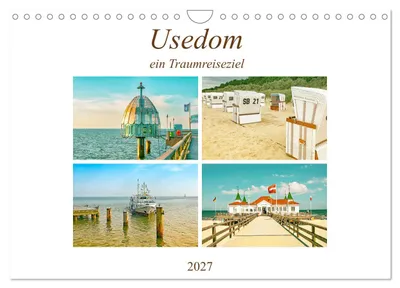 Produktbild von Usedom - ein Traumreiseziel (Wandkalender 2027 DIN A4 quer), CALVENDO Monatskalender