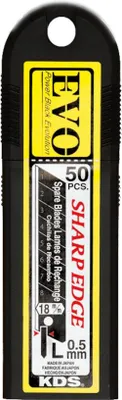 Produktbild von Segmentierte Klinge 18mm KDS LB-50B EVO (50x schwarze Klinge)