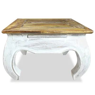 Image de vidaXL Table d'appoint en acajou massif 50x50x35 cm