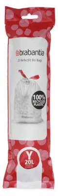 Zdjęcie produktu dla Brabantia 116742, 20 l, Biały, Polietylen wysokiej gęstości (HDPE), 545 mm, 412 mm, 20 szt.