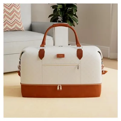 Produktbild von Wochenendtasche für Damen, Reisetasche, Handgepäck, Übernachtungstasche, mit Schuhfach, groß, Nylon