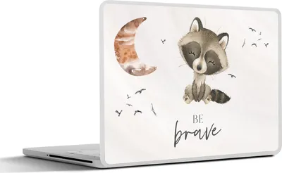 Produktbild von MuchoWow® Laptop Aufkleber Sticker Cover Aquarell - Sei mutig - Zitate - Kinder - Jungen - Mädchen 30x22 cm - Laptop-Sticker