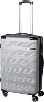 Image de Valise de voyage valise à coque dure Check-In valise Trolley M argent 67x44x26cm ABS plastique