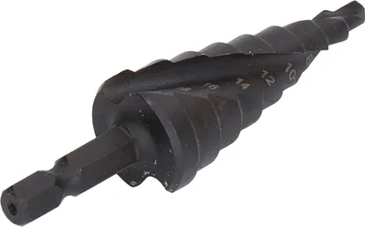Produktbild von Stufenbohrer,HSS-Stufenbohrer,Stufenbohrer,Spiralnut-Stufenbohrer,Pagodenbohrer,Stufenbohrer mit Sechskantschaft,Lochfräser