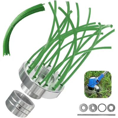 Produktbild von Unkrautbürste für Freischneider & Motorsense, inkl. 32 PA66 Nylonfäden,Effiziente, langlebige Wildkrautbürste aus Aluminium, Universal passend