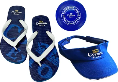 Produktbild von Corona Set - Flip Flop Größe 39 + Frisbee + Corona Cap / Kappe