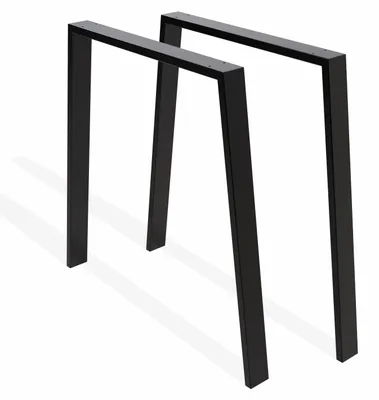 Produktbild von 1xPaar sossai Trapez Tischkufen in Schwarz 55 x 75 x 72cm TKW2