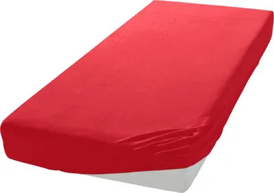 Zdjęcie produktu dla Prześcieradło dżersejowe Czerwone Dreamee Wymiary: 180x200 cm