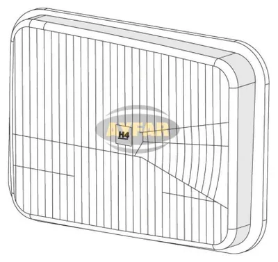 Produktbild von Scheinwerferglas, linke Seite für Mercedes 208-814 1988-1995.
