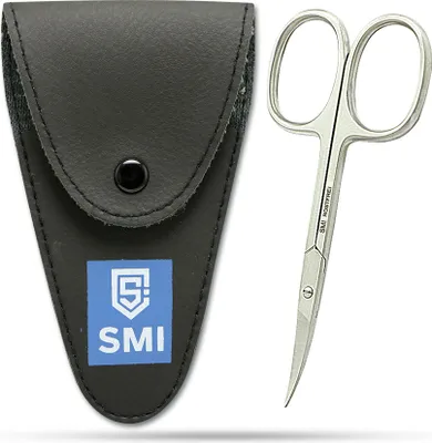 Produktbild von SMI Nagelschere - Nagelhautschere - Gebogen Hautschere - Nagelschere Maniküre Schere + Etui