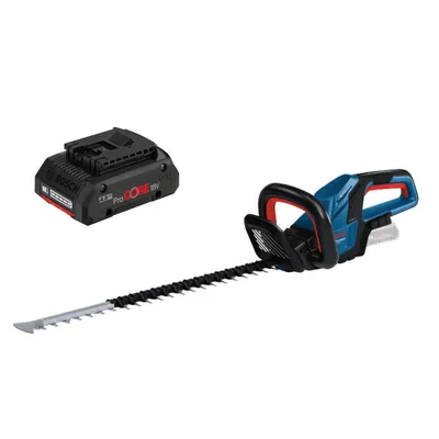 Obrázok produktu pre Bosch Professional akumulátorové nožnice na živý plot GHE 18V-60 + akumulátor Bosch ProCore 4,0 Ah