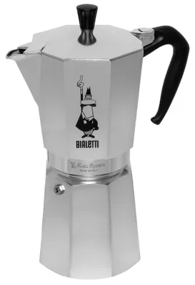 Zdjęcie produktu dla Bialetti Moka Express, Kawiarka moka, Aluminium, Czarny, Aluminium, 18 kub., Moka Express, CE