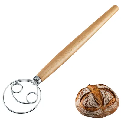 Produktbild von Westmark Dänischer Schneebesen Woody – Der Schneebesen ist ideal zum Mischen von Brotteig, Sauerteig, Pizza- und Rührteig, praktisches Brotbackzubehör