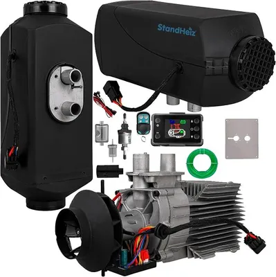 Zdjęcie produktu dla Ogrzewanie diesla 24V, 2kW, olejowe z pilotem - ogrzewanie powietrzne zasilane silnikiem diesla z wyświetlaczem LCD, ogrzewanie stacjonarne do samochodów, ogrzewanie powietrzne do kamperów, łodzi, ciężarówek, samochodów osobowych i autobusów
