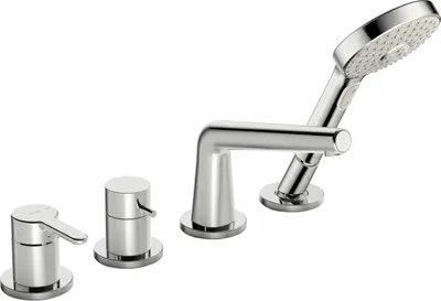Produktbild von HANSA HANSADESIGNO Style Wannenbatterie, 4-Loch, Ausladung 190mm, 53122063