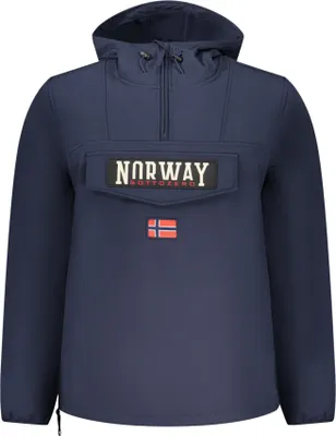 Produktbild von Stylische Blaue Herren-Softshell-Jacke mit Kapuze und Reißverschlüssen