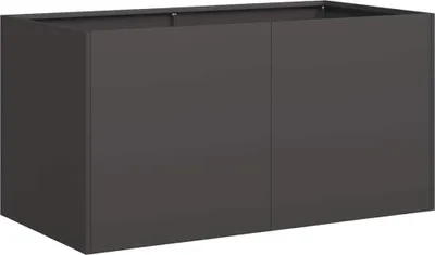 Produktbild von Pflanzkübel Schwarz 80x40x40 cm Kaltgewalzter Stahl