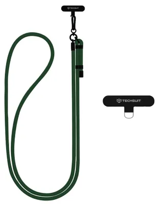 Zdjęcie produktu dla Techsuit Rope Crossbody pasek do telefonu, karabińczyk, - leśnozielony
