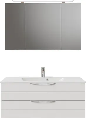 Produktbild von PELIPAL Serie 6025 SET-045-098 Block bestehend aus: Waschtisch, Waschtischunterschrank, Spiegelschrank  / 117cm