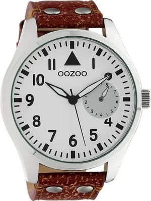 Produktbild von Oozoo Damen-Herren Lederarmband Uhr Timepieces braun Analog Quarzuhr UOC10325