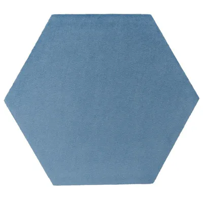 Zdjęcie produktu dla Heksagon tekstylno-korkowy 15x17 cm panel dekoracyjny niebieski