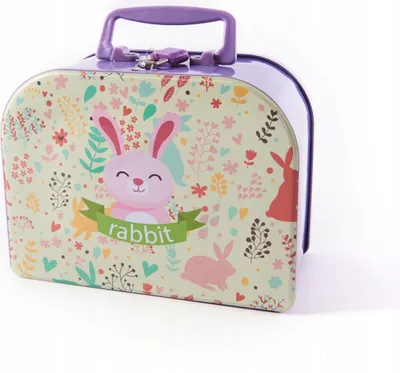Produktbild von Spardose Koffer Metall mit Schloss - Abschließbare Sparbüchse für Kinder Geldkassette