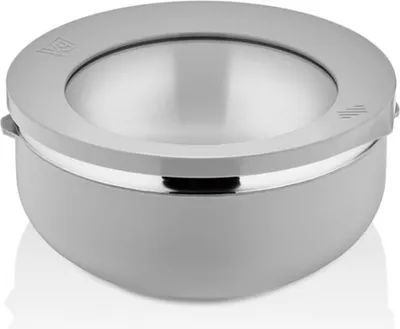 Immagine prodotto di Vip Ahmet 800ml Set di scatole rotonde per la conservazione sottovuoto Set di contenitori per la conservazione Impilabili per la cucina Argento