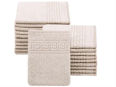 Produktbild von 20er Set Waschhandschuhe, 70% Baumwolle, 30% Polyester, 16x22 cm, braun