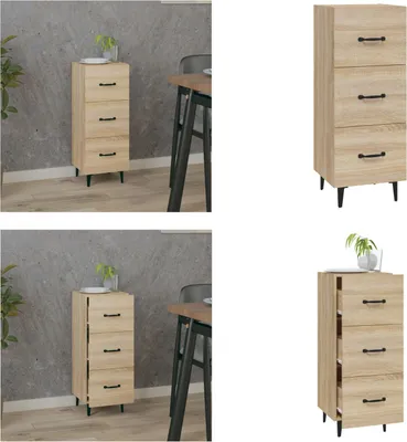 Zdjęcie produktu dla vidaXL Kredens dąb sonoma 34,5x34x90 cm materiał drewnopochodny - Kredens - Kredensy - Szafka - Szafka do przechowywania