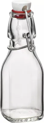 Obrázok produktu pre BORMIOLI ROCCO Swing Flasche mit Bügelverschluss, 4-Kant, Inhalt: 0,125 Liter