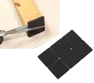 Produktbild von Selbstklebender Beinschutz – Möbelschutz – 12 Stück – quadratisch – Möbeluntersetzer – Bodenschutz – Bodenschutz – rutschfestes Stuhlbein – kratzfester Filz – 4,5/4,5 cm – CHPN