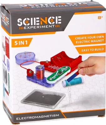 Produktbild von SCIENCE EXPERIMENT Elektrobaukasten Elektromagnetismus,Experimente, batteriebetrieben,Experimentierkasten m. elektrischen und und magentischen Modulen