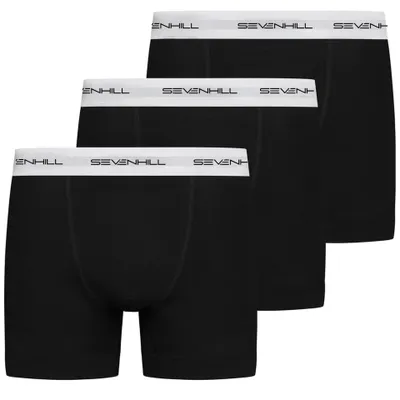 Produktbild von SEVENHILL Herren Boxoshorts Trunk 3er Pack , Herren Unterwäsche , Baumwolle boxershort ( Schwarz -Größe  L )