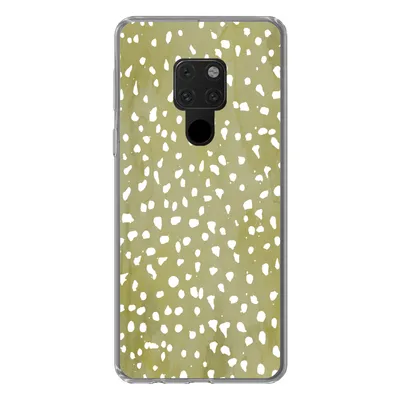 Produktbild von MuchoWow® Handyhülle Schutzhülle Hülle für Huawei P40 Lite Polka dots - Weiß - Grün Silikon Softcase Handy Hülle - Handy