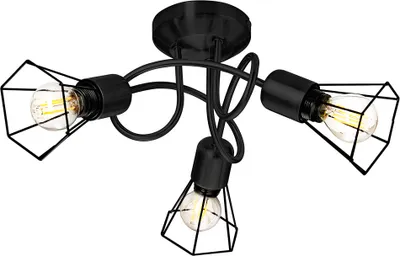 Produktbild von Deckenleuchte, Geflecht, schwarz 40 cm