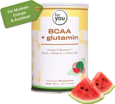 Produktbild von for you BCAA + Glutamin Energy & Recovery - Wassermelone