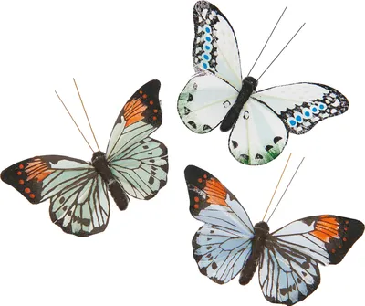 Produktbild von Rico Design "Schmetterling mit Clip" Blau-Grün