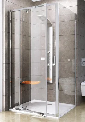 Zdjęcie produktu dla Parawan prysznicowy RAVAK Pivot PPS-80 biały+transparentny 90G40100Z1