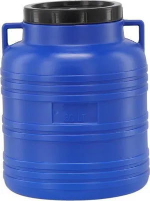 Produktbild von Kunststofffass 30L BLAU Gärbehälter Deckelfass Regenfass Tonne Fass B1