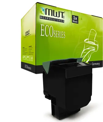 Produktbild von 1 Mehrwegtoner kompatible Lasertoner ersetzt Lexmark 0C540H1KG Schwarz
