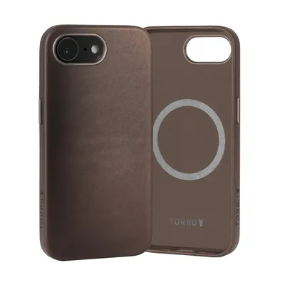 Produktbild von TORRO iPhone 17e/16e Leder-Bumperhülle - Dunkelbraun