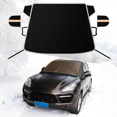 Productafbeelding van Windschermhoes, opvouwbaar, beschermt tegen ijs, sneeuw, UV-straling, zon en regen, geschikt voor de meeste auto's, afmetingen: 180 x 120 cm