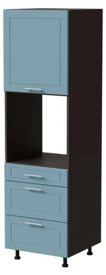 Produktbild von Backofenumbauschrank BARI 60x207cm lackiert Ausführung wählbar BA-D14/RU/3 (MRA),RAL 5024 pastellblau matt,lava